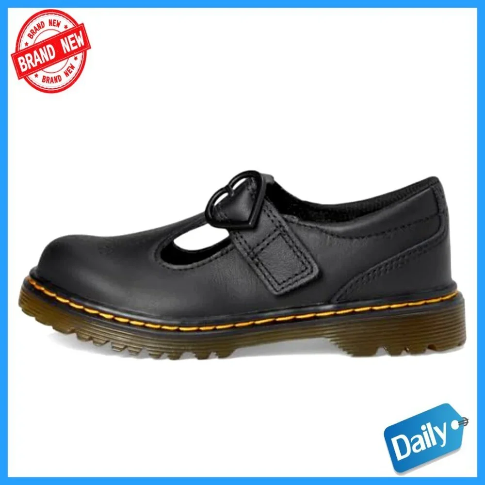 Leather Mary Jane Flats with Adjustable Strap Kids Size 12 Medium